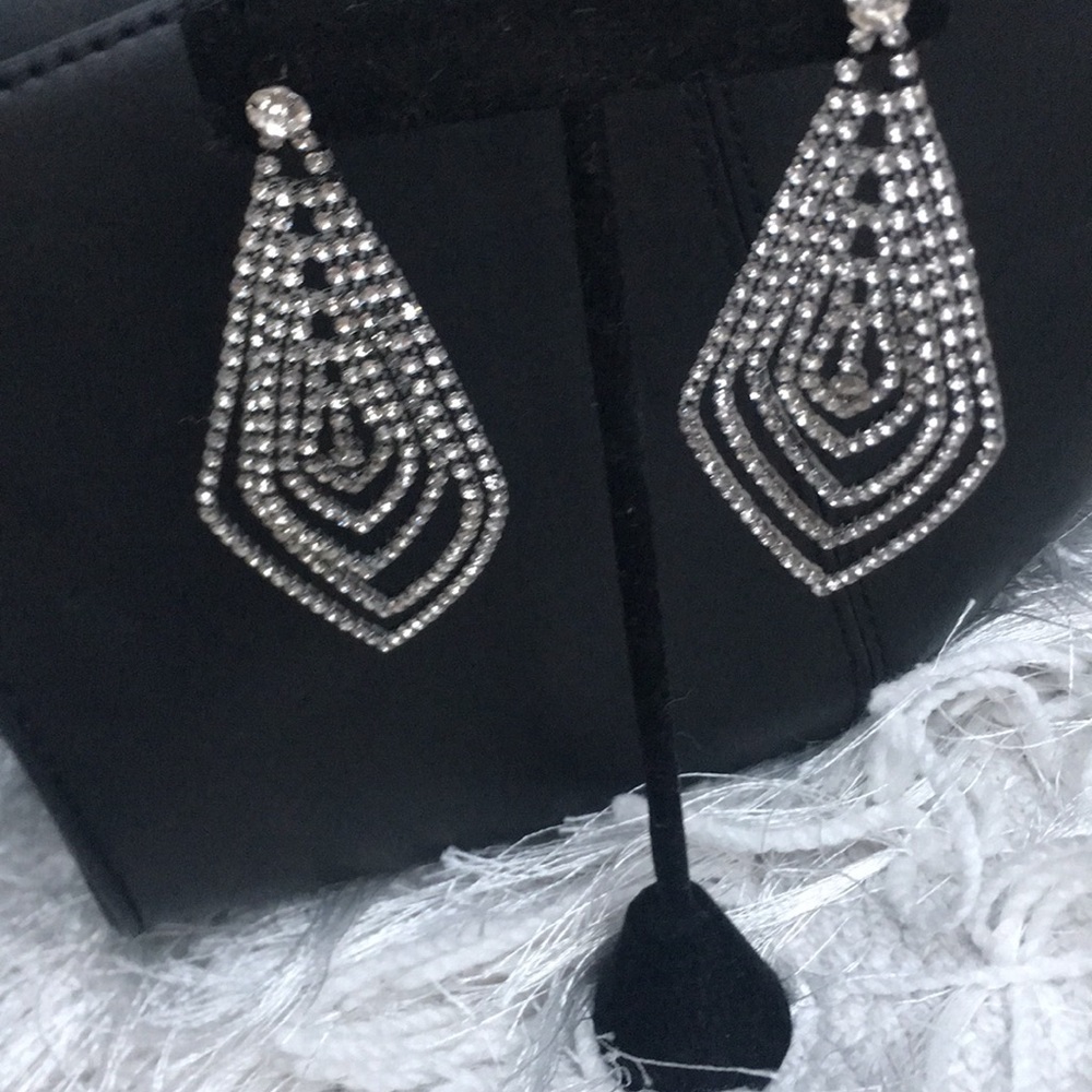 New Stunning Rhinestone Diamond Drop Earrings for Prom Wedding Special Occasion